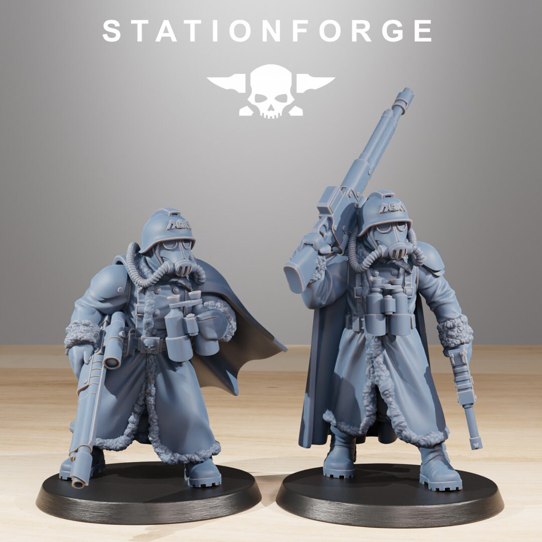 3D Printed Grim Guard Frostwatch Marksmen by StationForge Miniatures