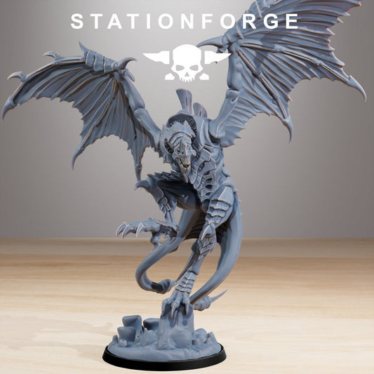 3D Printed Xenarid Flying Leader by StationForge Miniatures