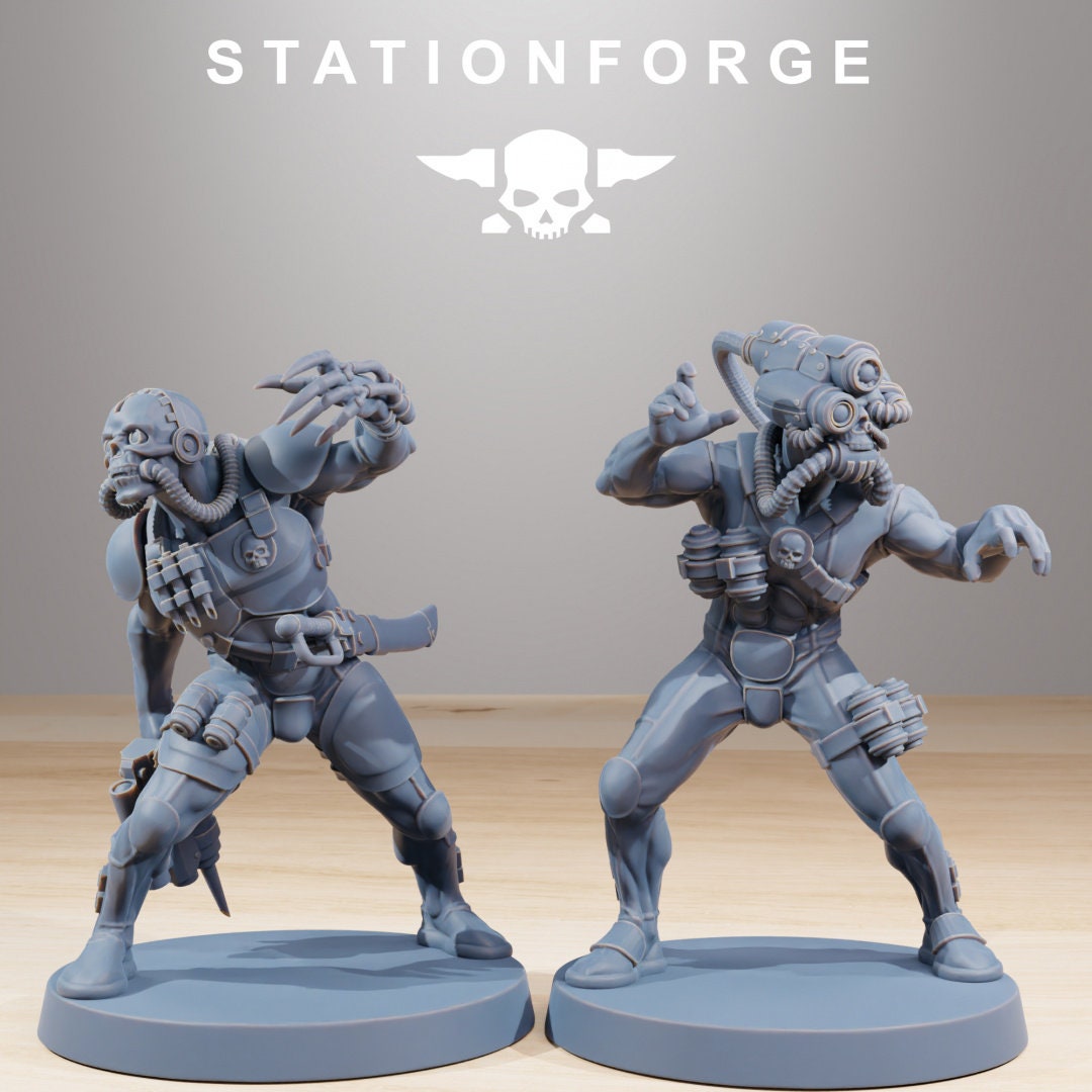 3D Printed GrimCorp Bounty Hunters x10 by StationForge Miniatures