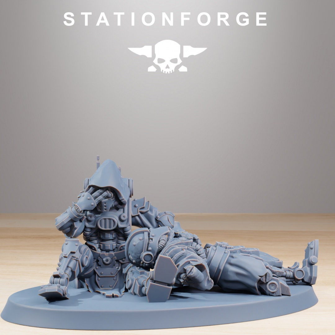 3D Printed Scavenger Wounded x8 by StationForge Miniatures