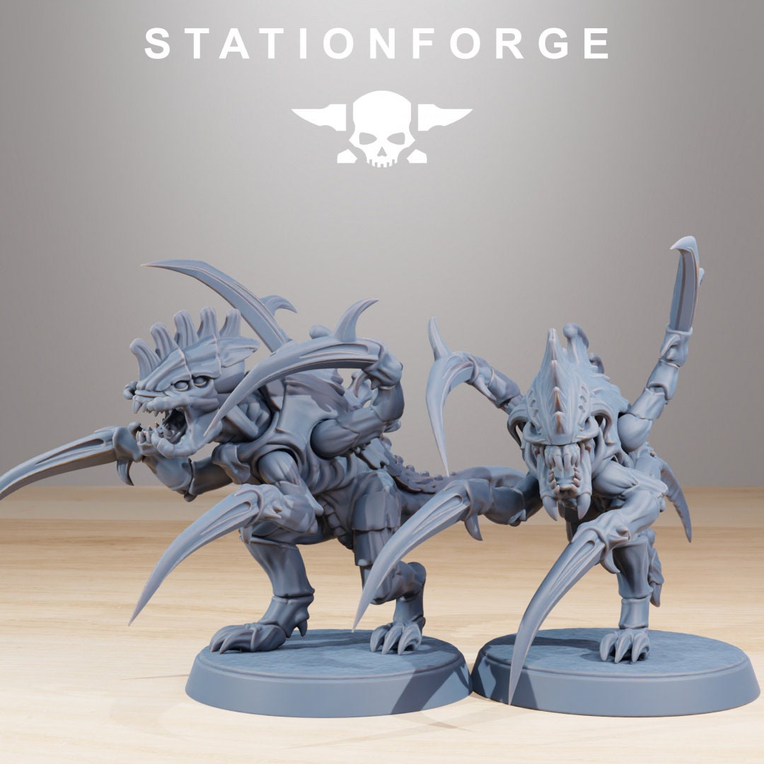 3D Printed Xenarid Infantry x10 by StationForge Miniatures