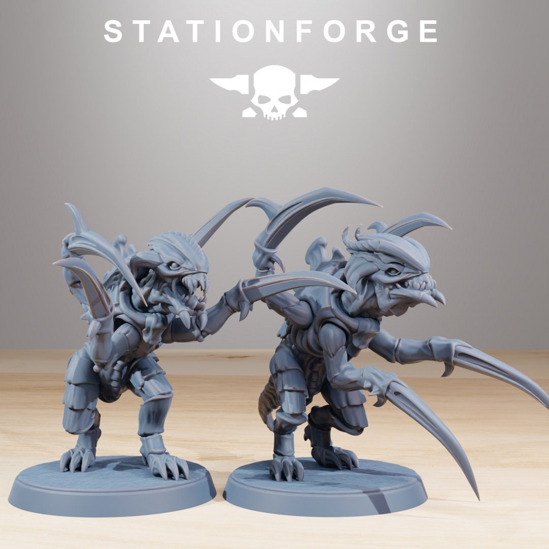 3D Printed Xenarid Infantry x10 by StationForge Miniatures