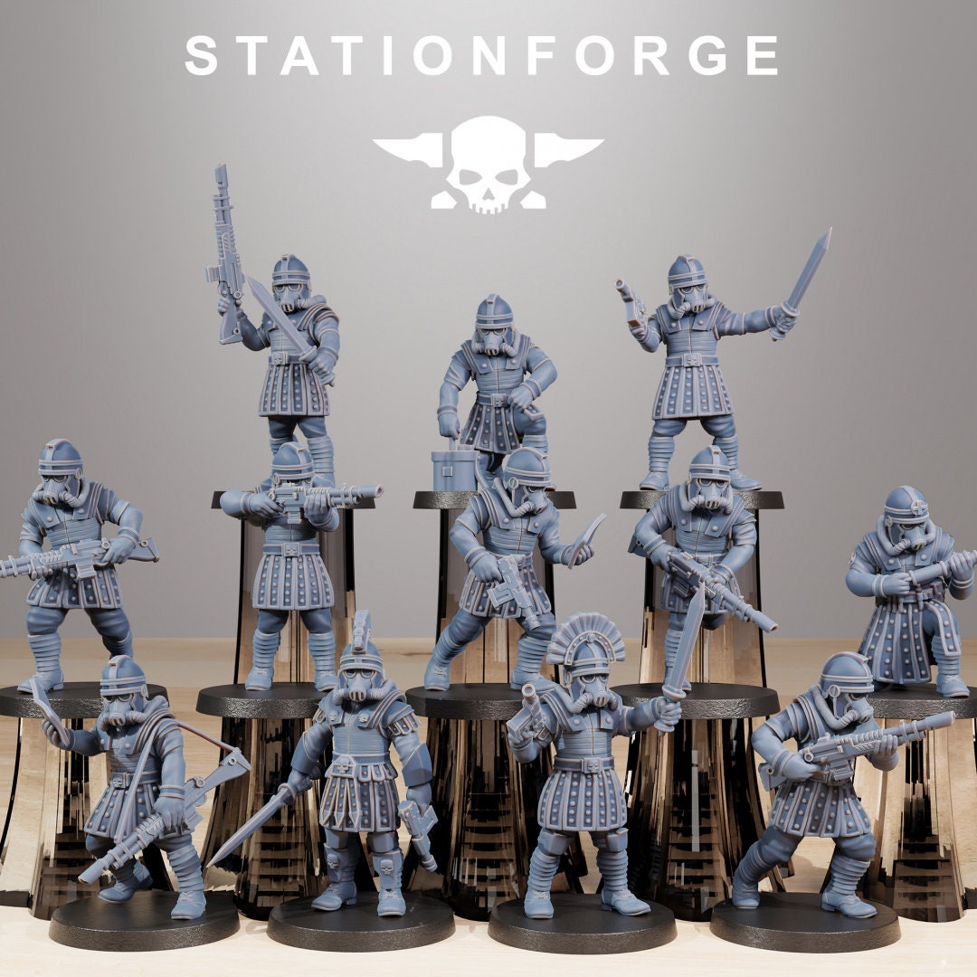 3D Printed GrimGuard Vexillatio x10 by StationForge Miniatures