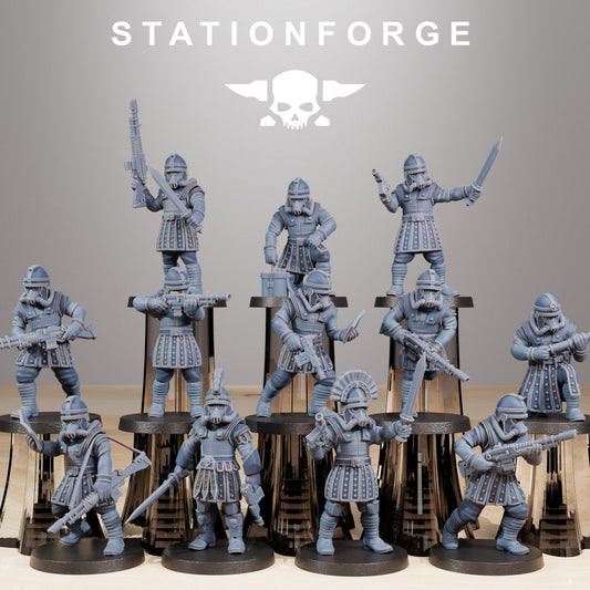 3D Printed Grim Guard Vexillatio x10 by StationForge Miniatures