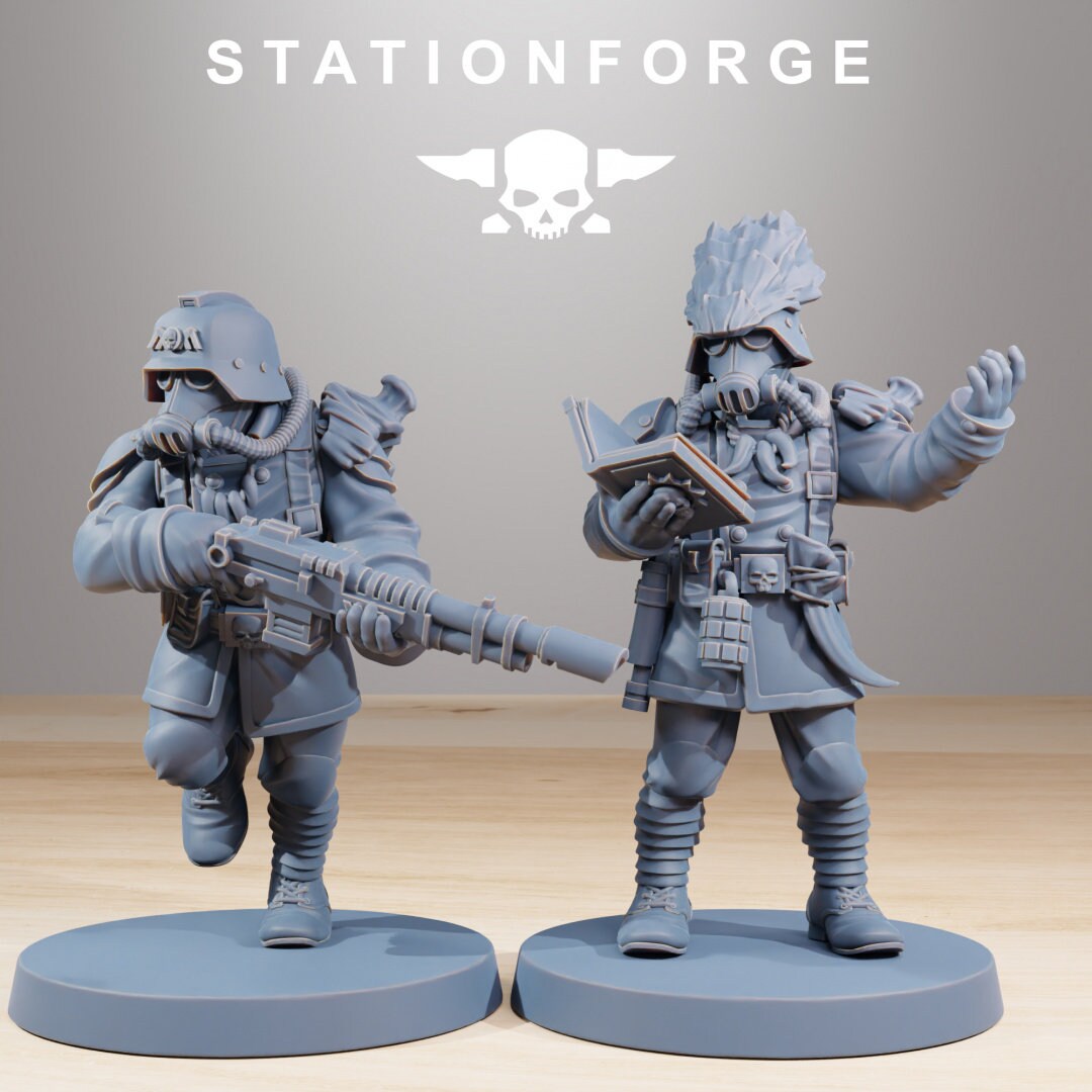 3D Printed Grim Guard Xenarid Hunters x10 by StationForge Miniatures