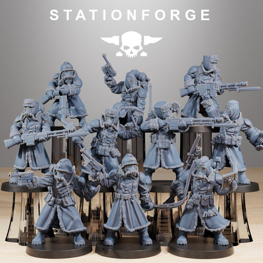 3D Printed Grim Guard Frostwatch x10 by StationForge Miniatures