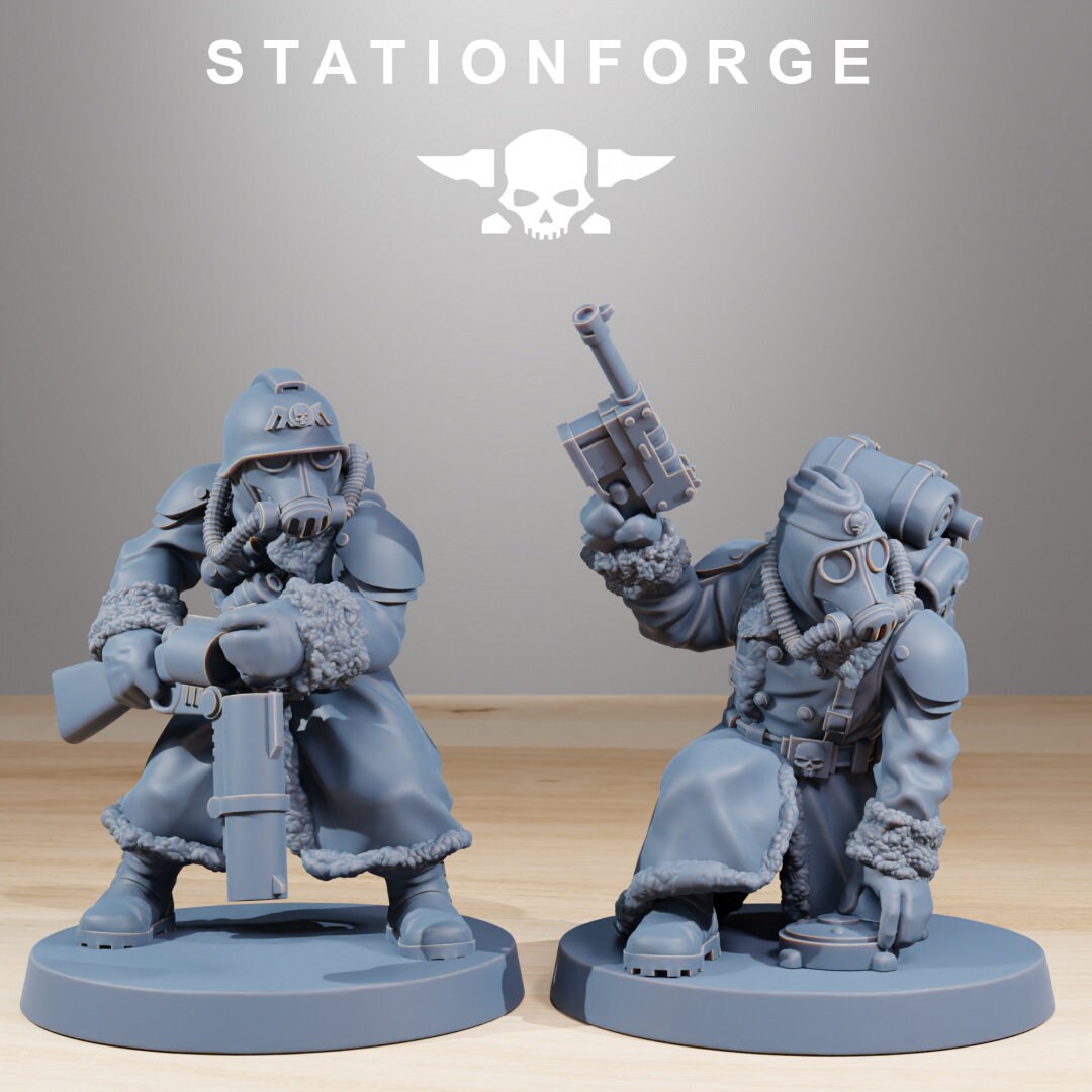 3D Printed GrimGuard Frostwatch x10 by StationForge Miniatures