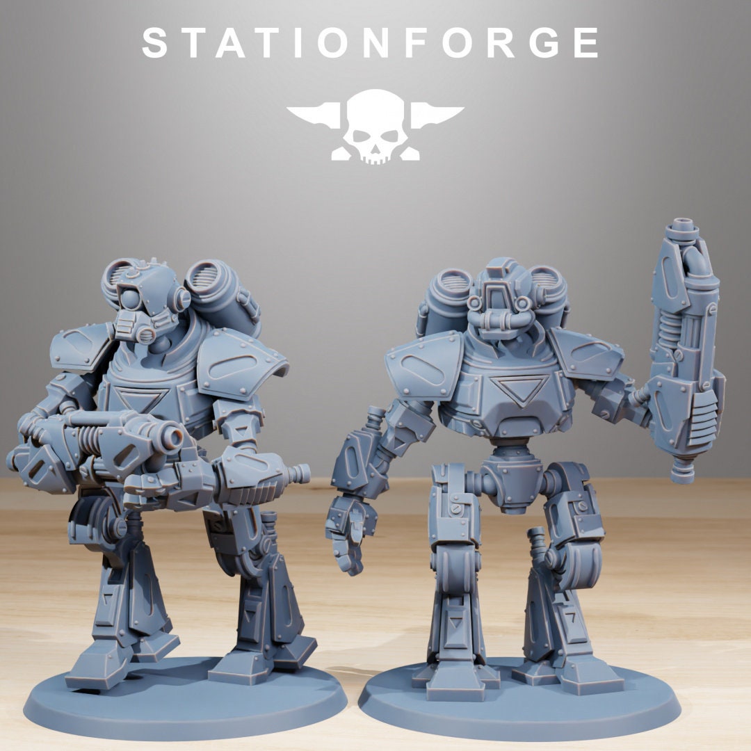 3D Printed Scavenger Mechanods x10 by StationForge Miniatures