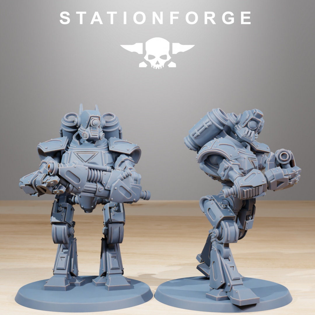 3D Printed Scavenger Mechanods x10 by StationForge Miniatures