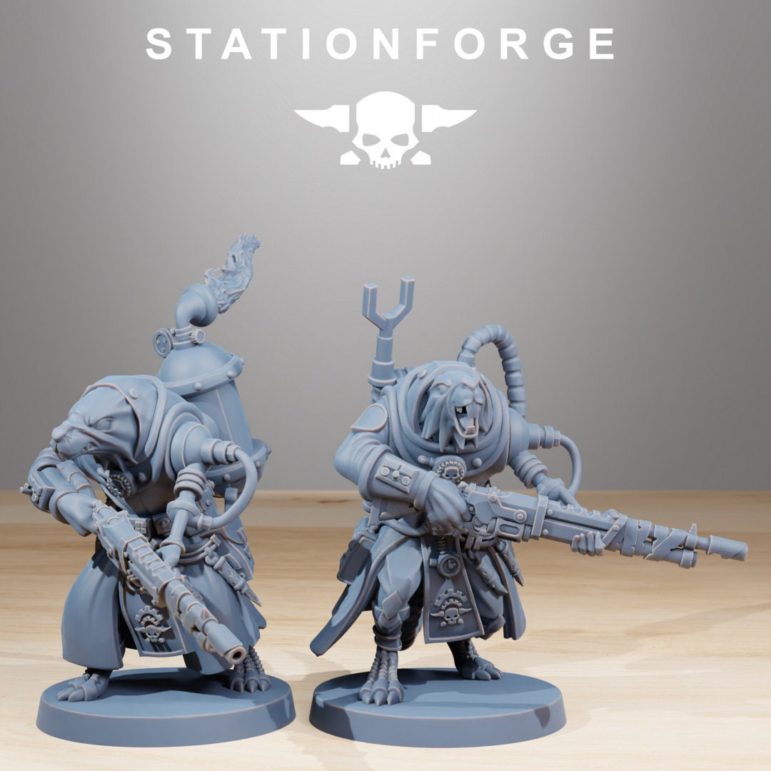 3D Printed Raticus Grunts x10 by StationForge Miniatures