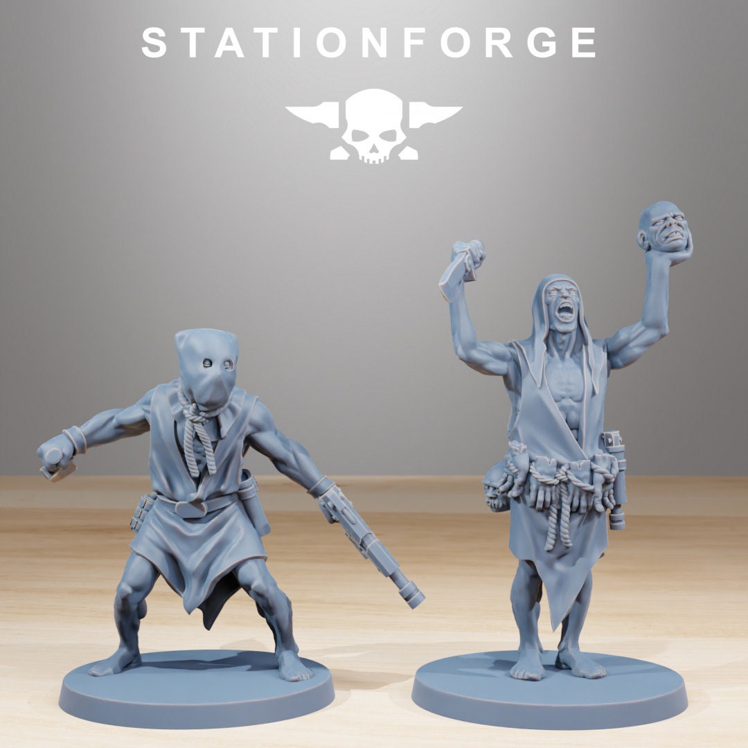 3D Printed Corrupted Guard Fanatics x10 by StationForge Miniatures