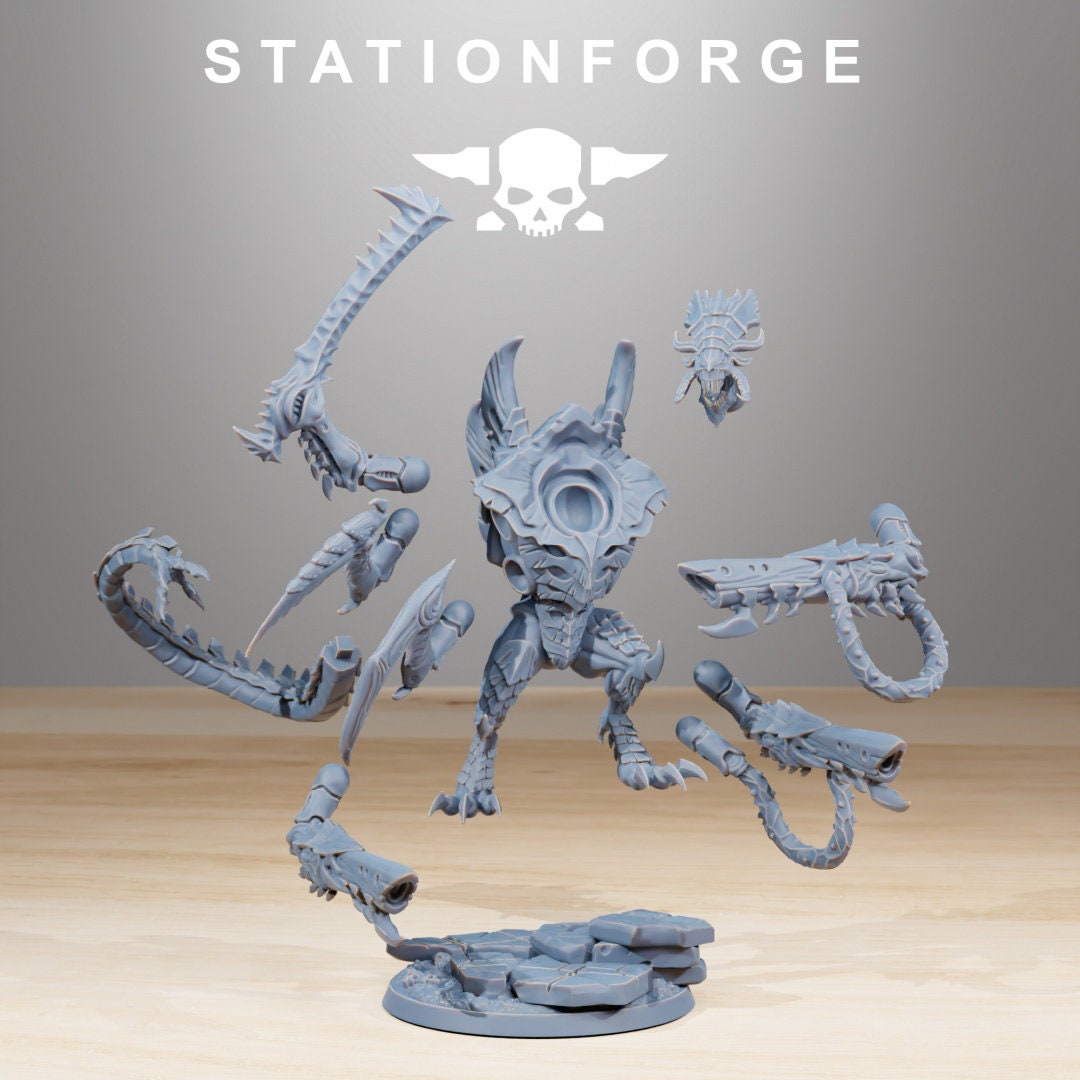 3D Printed Xenarid Nyxar x2 by StationForge Miniatures