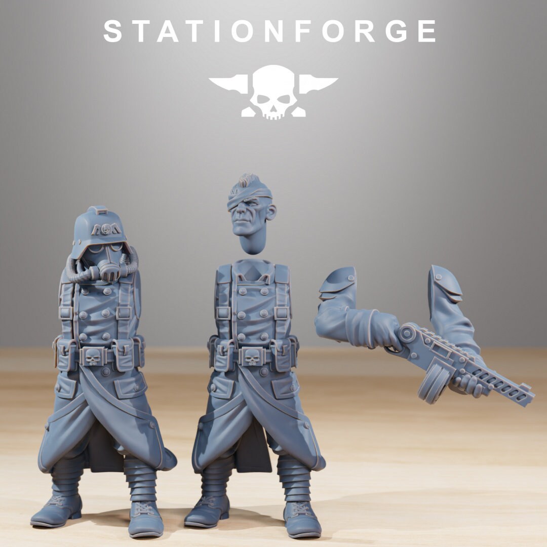 3D Printed GrimGuard Combatants x10 by StationForge Miniatures