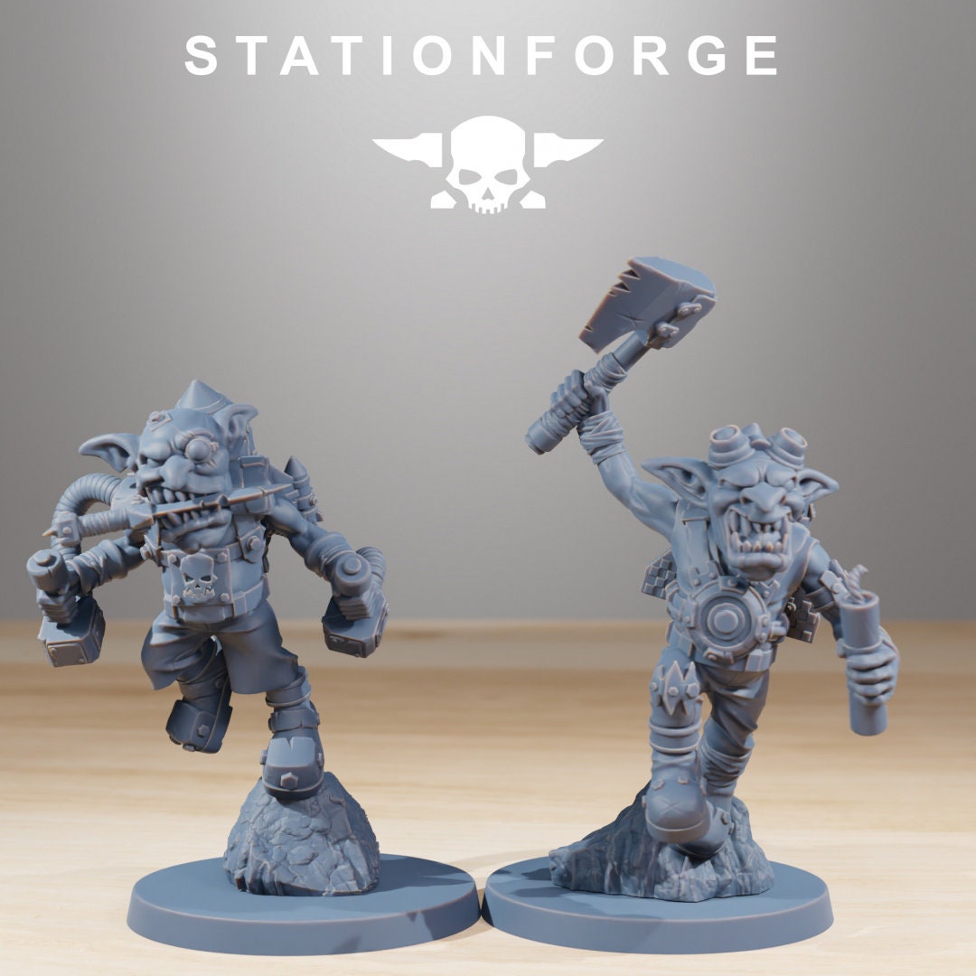 3D Printed Gobs Jesters x10 by StationForge Miniatures