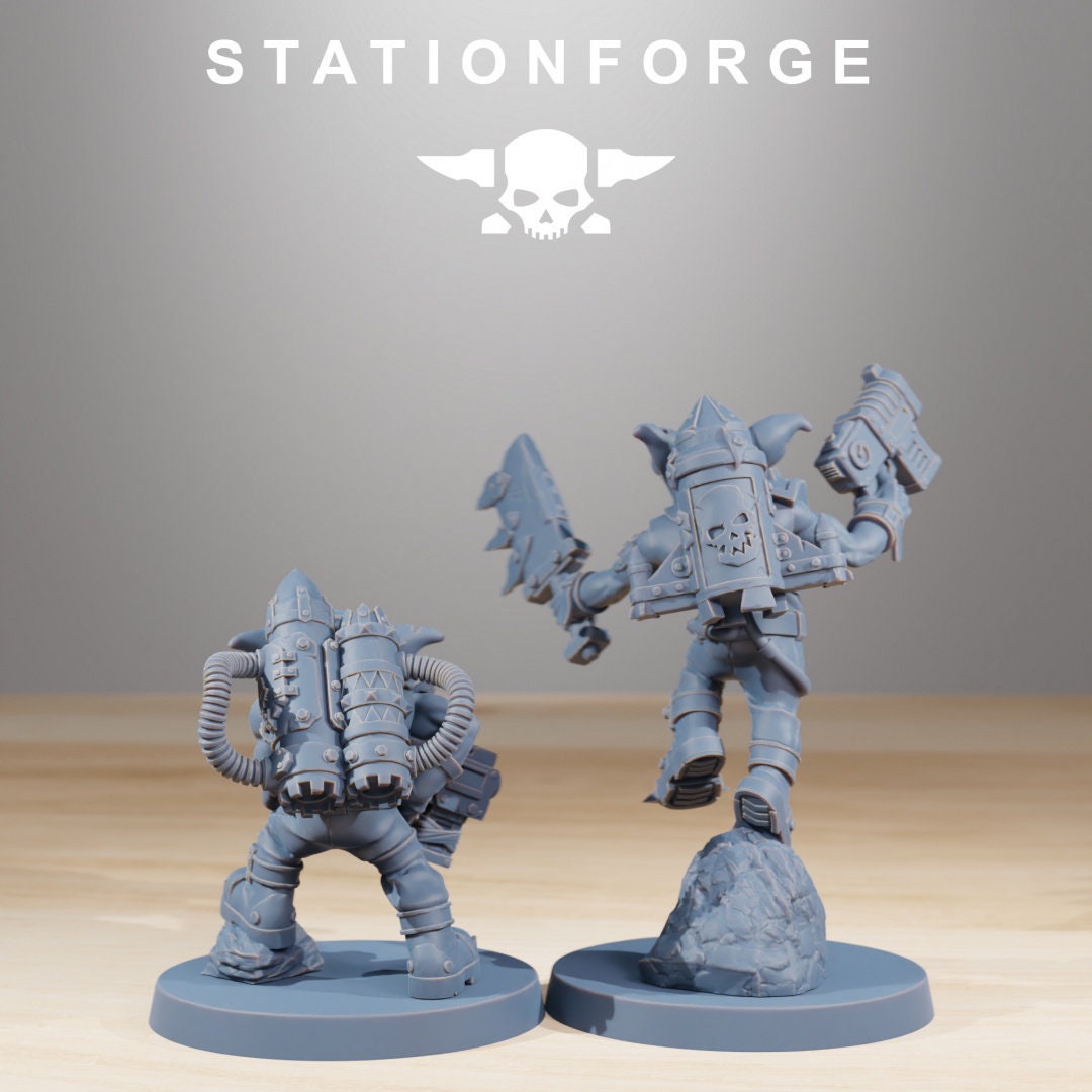 3D Printed Gobs Jesters x10 by StationForge Miniatures