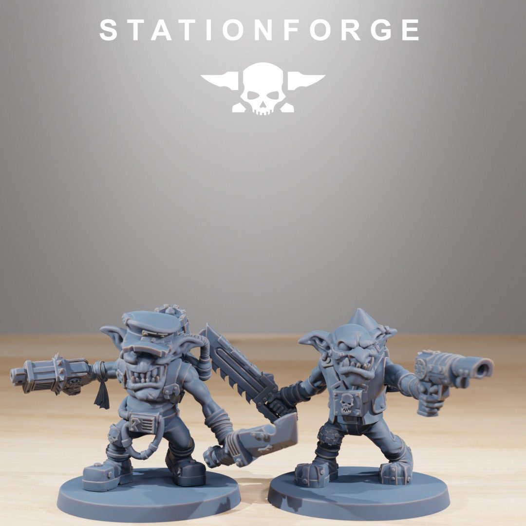 3D Printed Gobs Jesters x10 by StationForge Miniatures