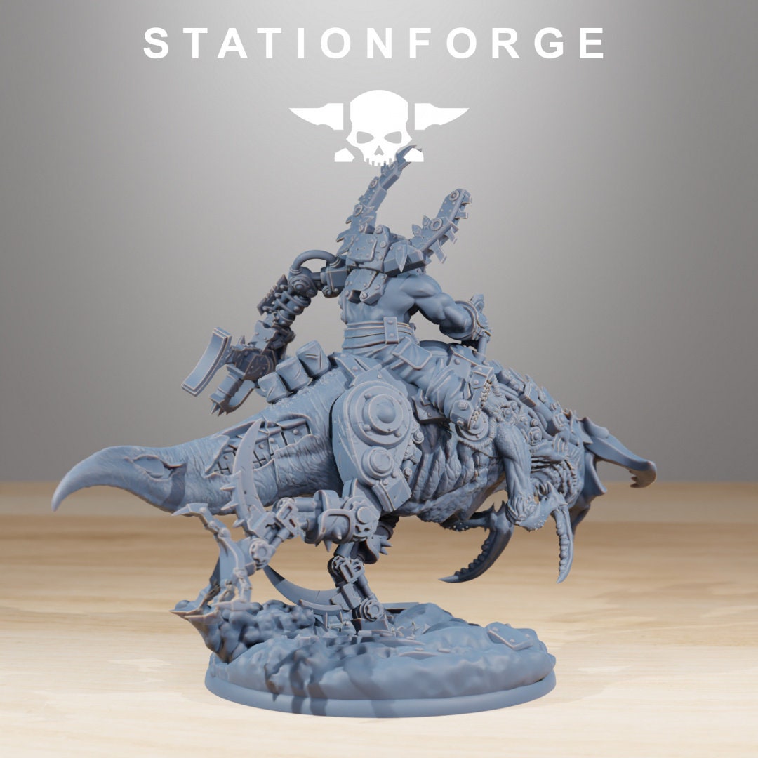 3D Printed Orkaz Beast Boss by StationForge Miniatures