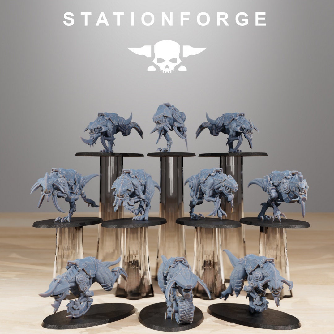 3D Printed Orkaz Beast Riders x10 by StationForge Miniatures