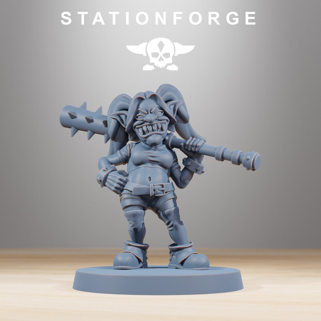 3D Printed Orkaz Mobsta by StationForge Miniatures