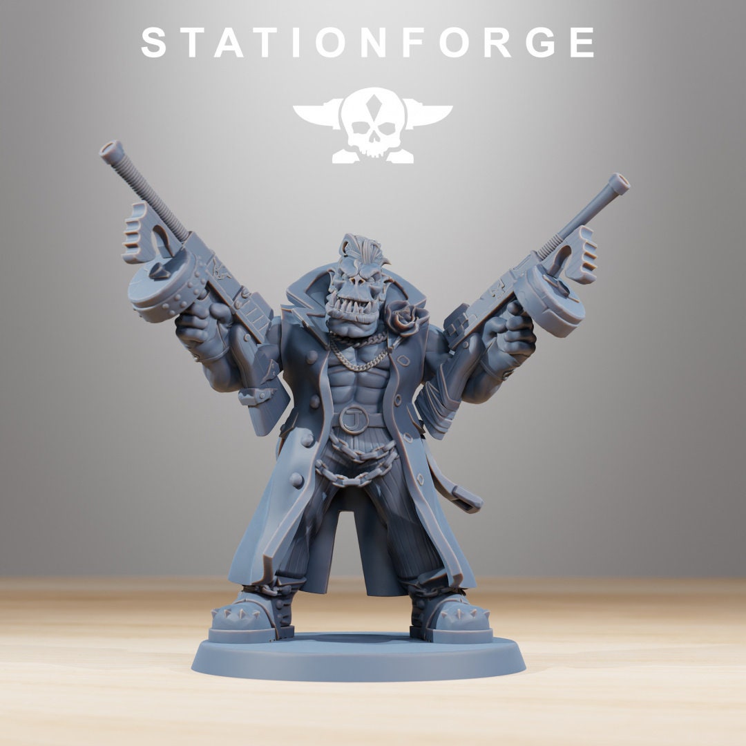 3D Printed Orkaz Mobsta by StationForge Miniatures