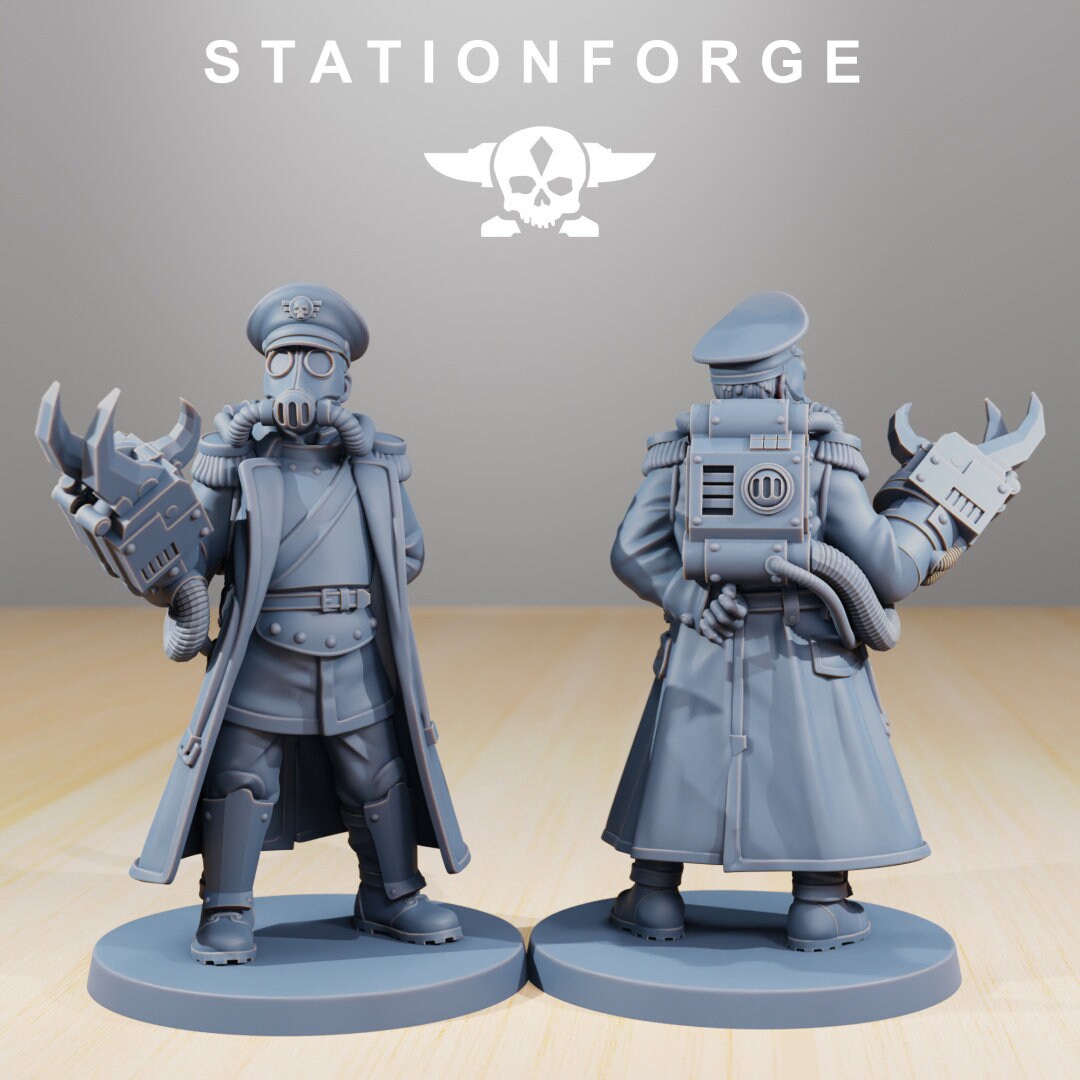 3D Printed Grim Guard Officers by StationForge Miniatures