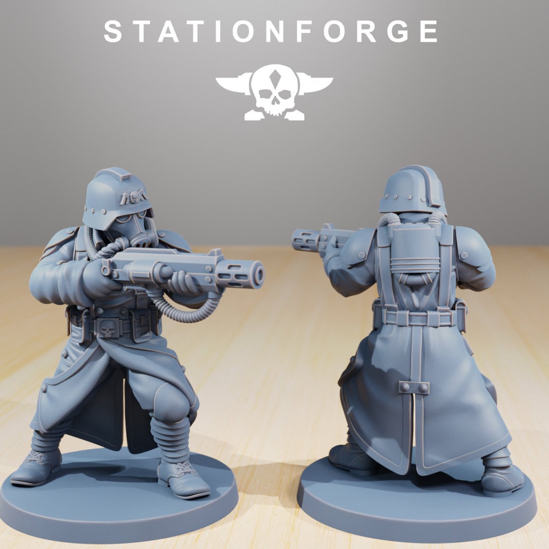 3D Printed GrimGuard Command Force by StationForge Miniatures