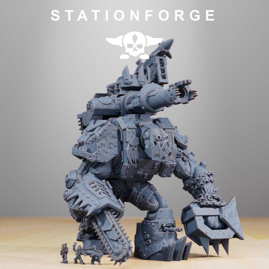 3D Printed Orkaz Mega Steppa by StationForge Miniatures