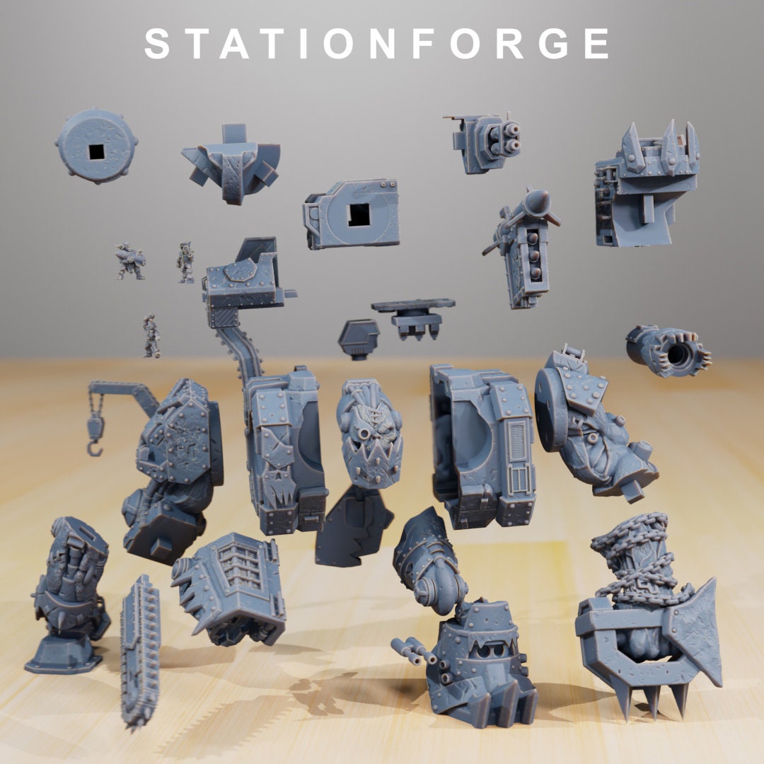 3D Printed Orkaz Mega Steppa by StationForge Miniatures