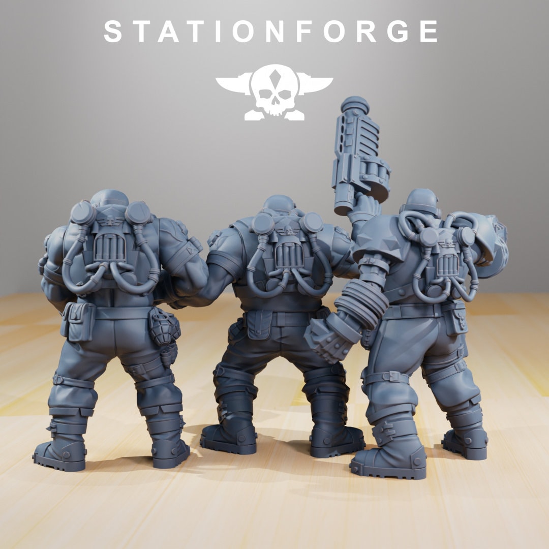 3D Printed National Guard Guerrillas x3 by StationForge Miniatures