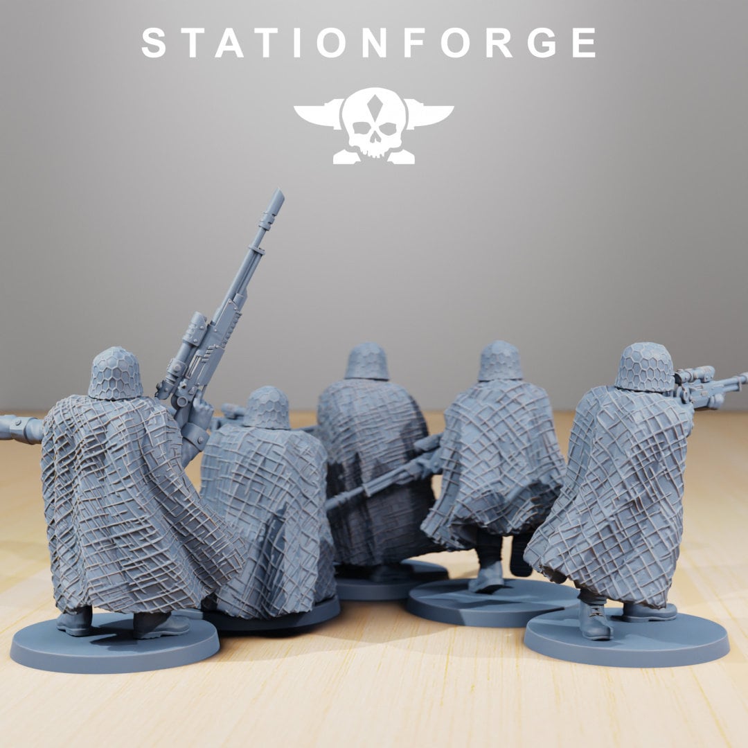 3D Printed Grim Guard Snipers by StationForge Miniatures