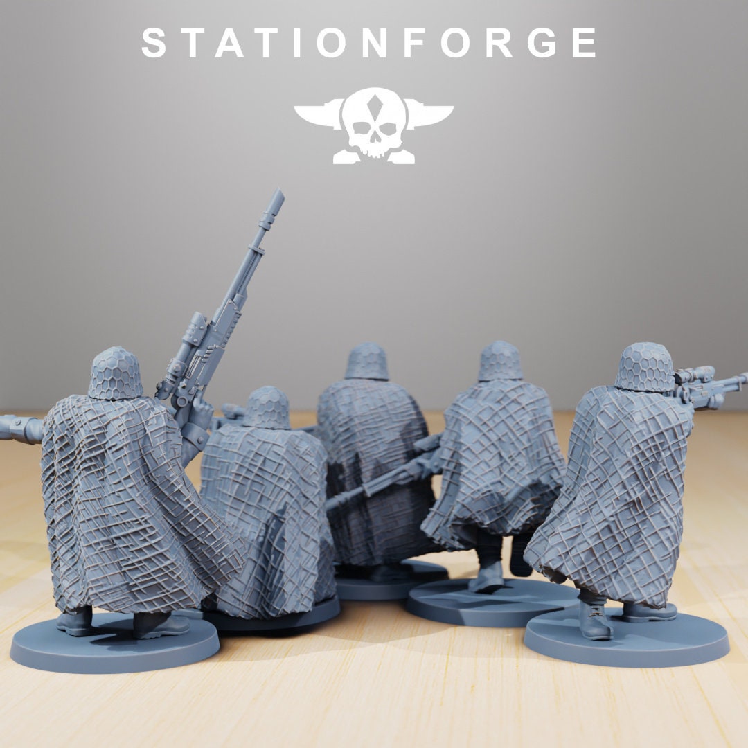 3D Printed GrimGuard Snipers by StationForge Miniatures