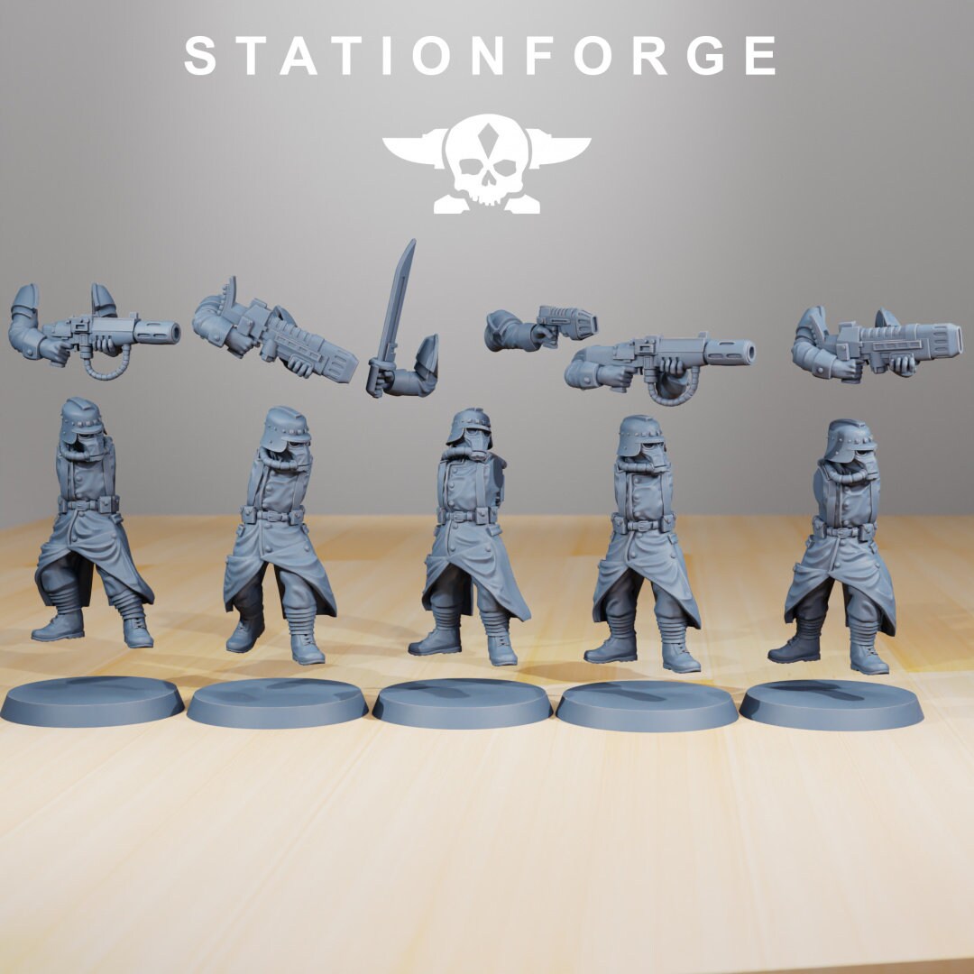 3D Printed Grim Guard Evaporators x5 by StationForge Miniatures