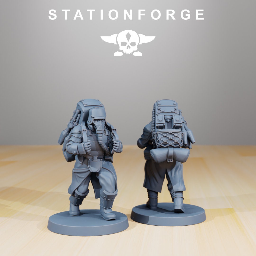 3D Printed GrimGuard Anti-Armor Squad by StationForge Miniatures