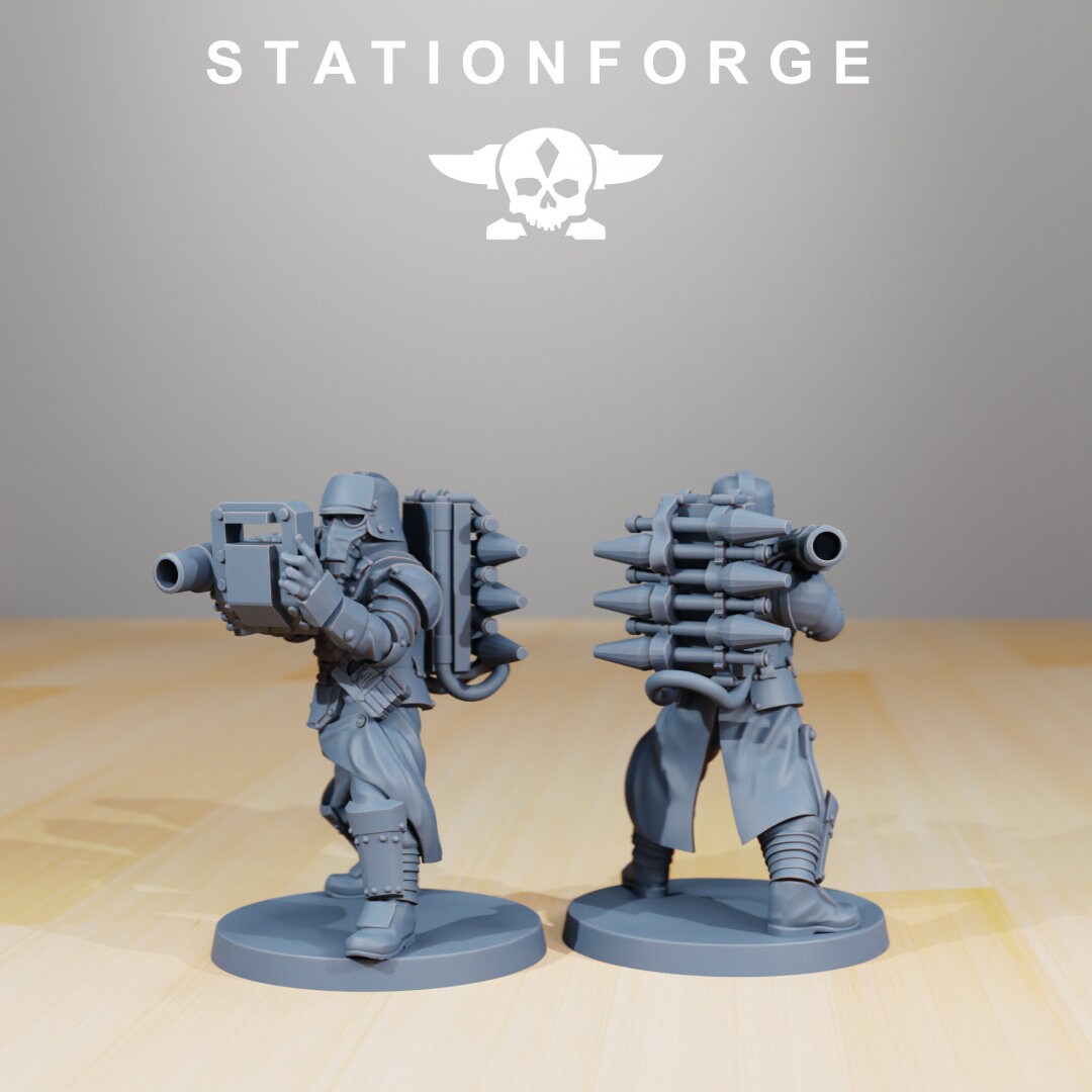 3D Printed Grim Guard Anti-Armor Squad by StationForge Miniatures