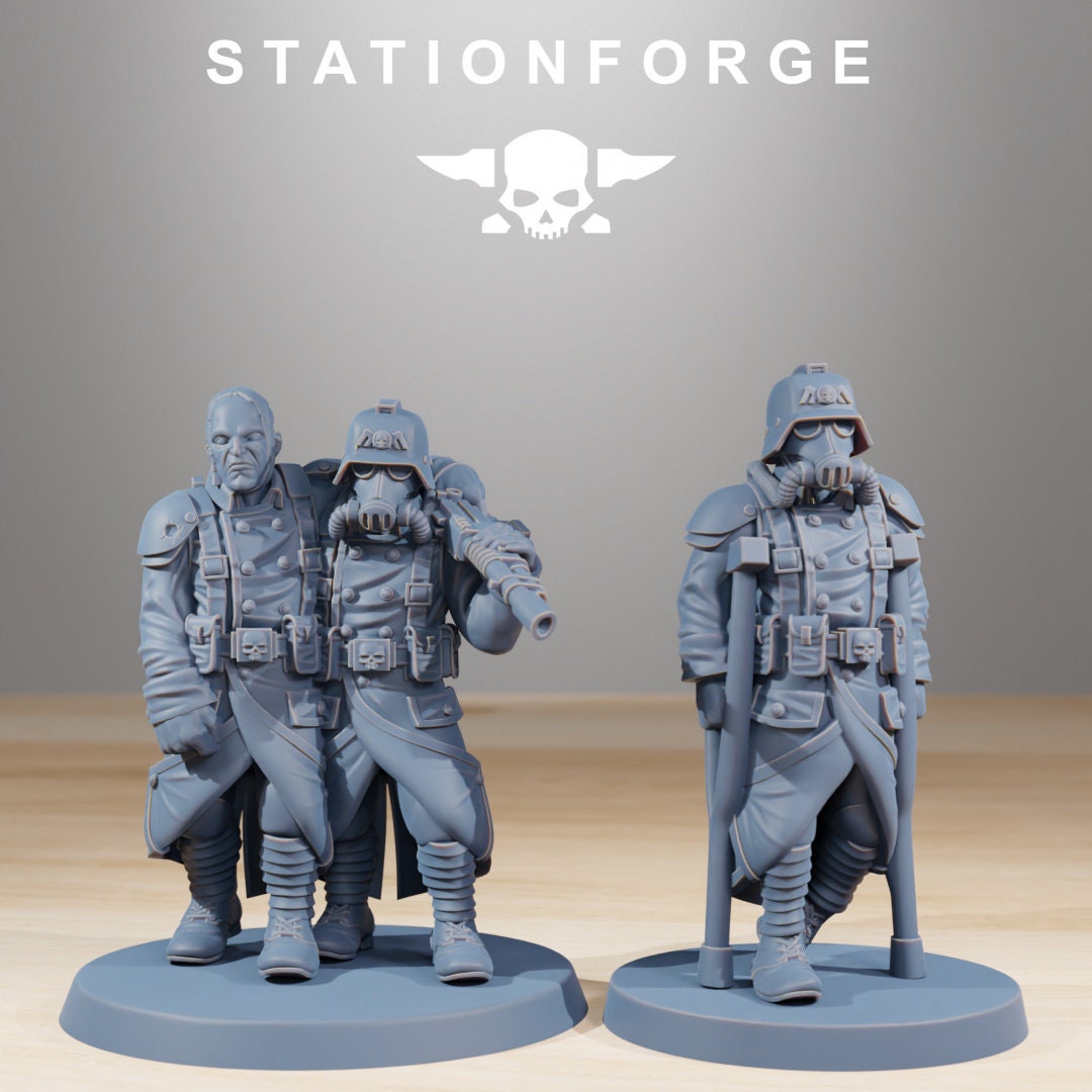 3D Printed Grim Guard Casualties by StationForge Miniatures