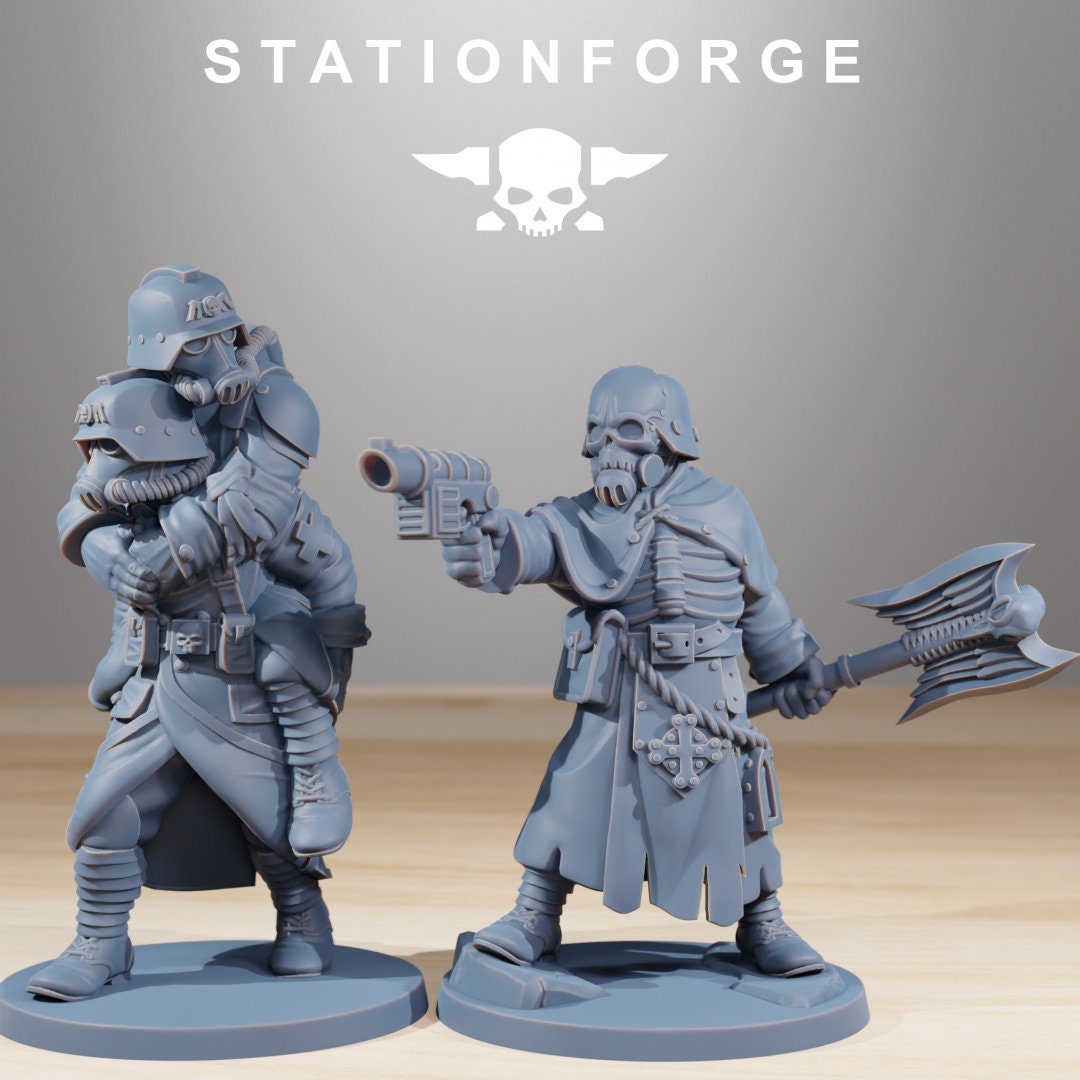 3D Printed Grim Guard Casualties by StationForge Miniatures