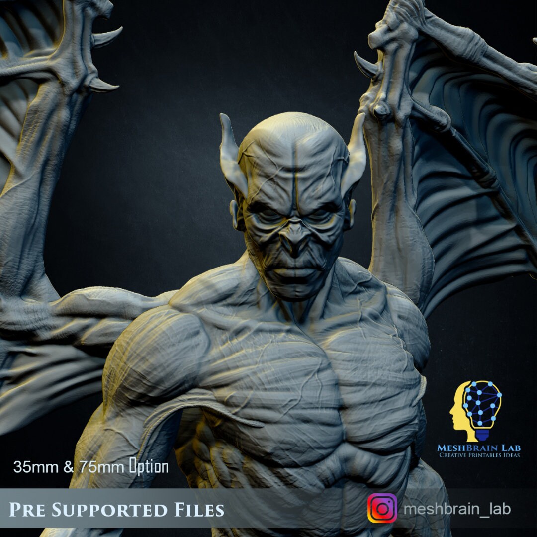 3d Printed Vampire Lord by Meshbrain labs