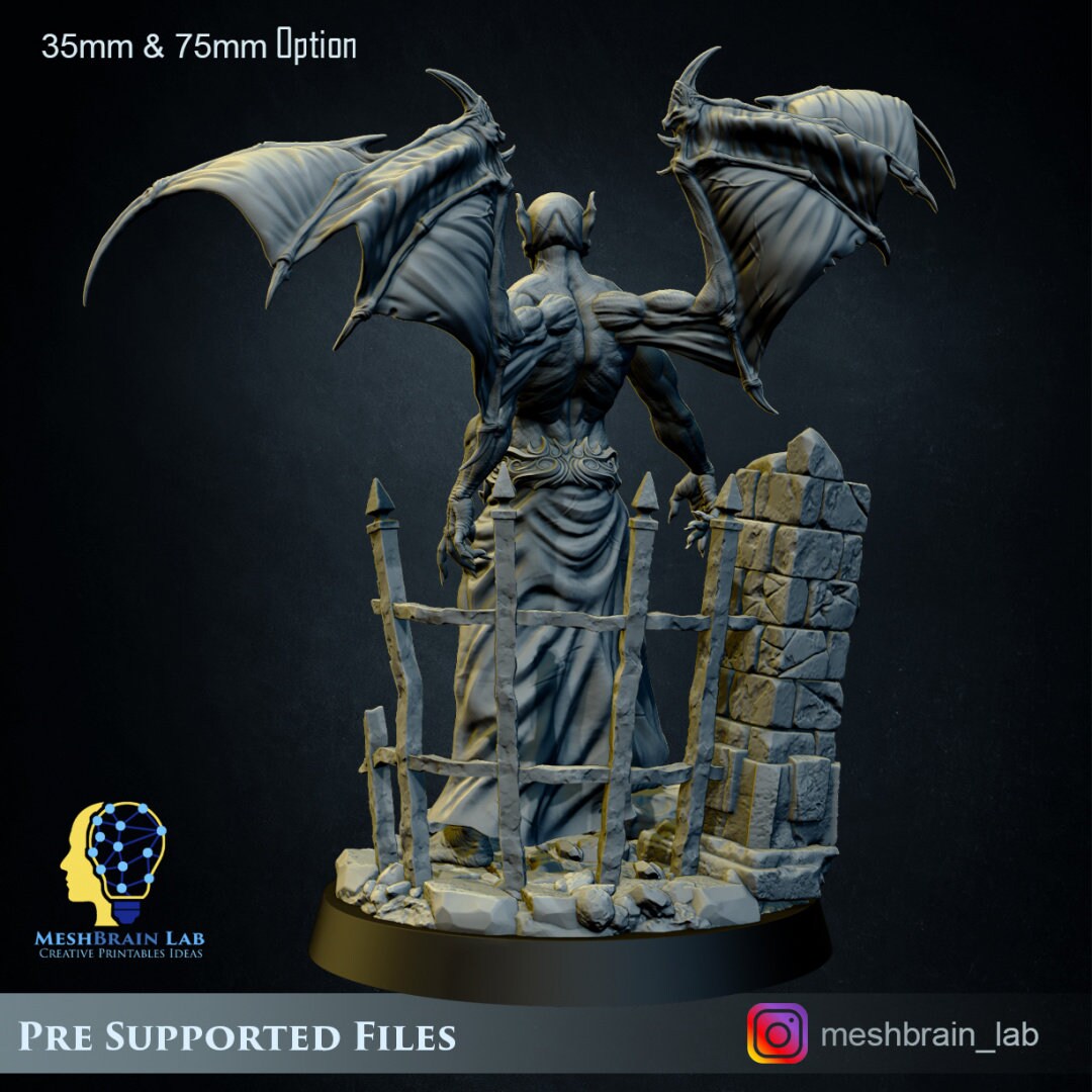 3d Printed Vampire Lord by Meshbrain labs