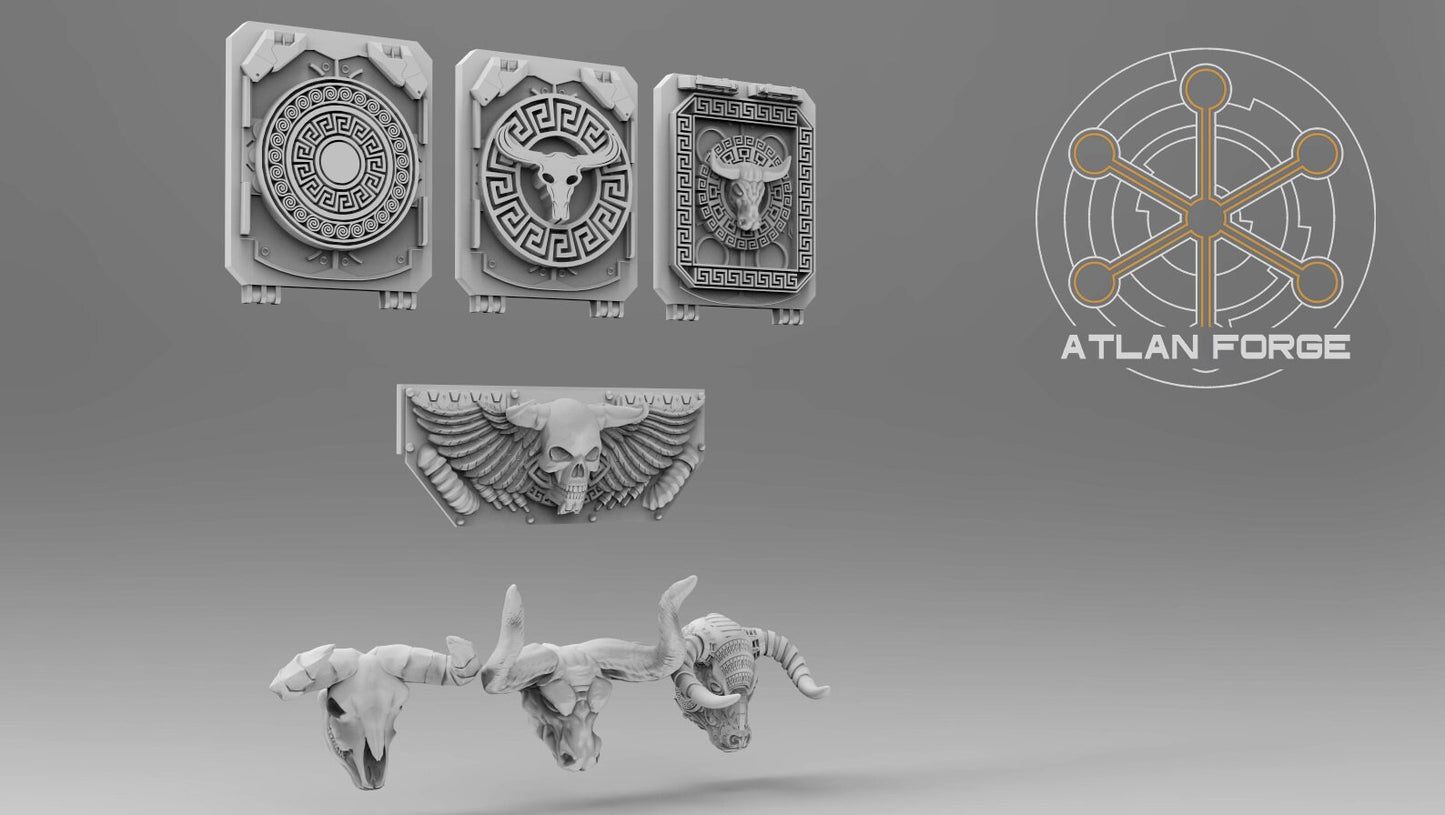 3d Printed Minoan Vehicle Ornaments by Atlan Forge Miniatures