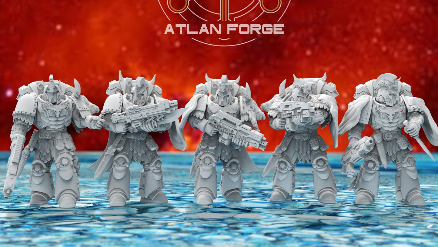 3d Printed Minoan Ranged Veterans x5 by Atlan Forge Miniatures