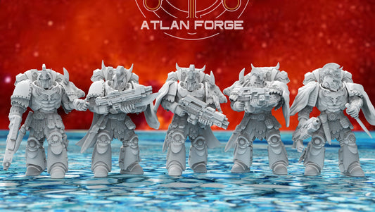 3d Printed Minoan Ranged Veterans x5 by Atlan Forge Miniatures