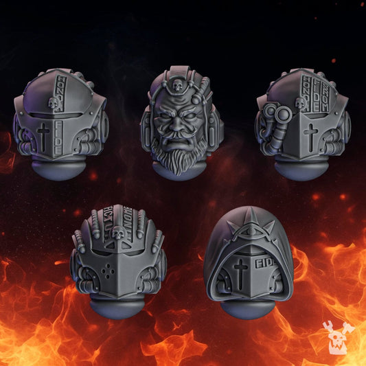 3d Printed Pactum Aeternum Crusader Helmet Set x10 by DakkaDakka