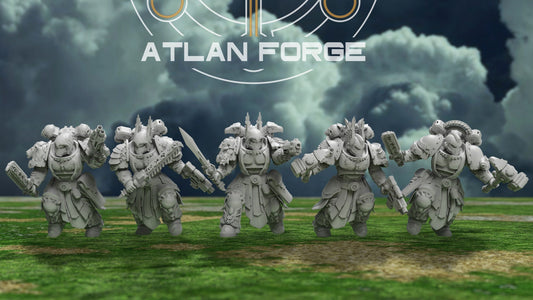 3d Printed Angelic Knights Malakim x5  by Atlan Forge Miniatures