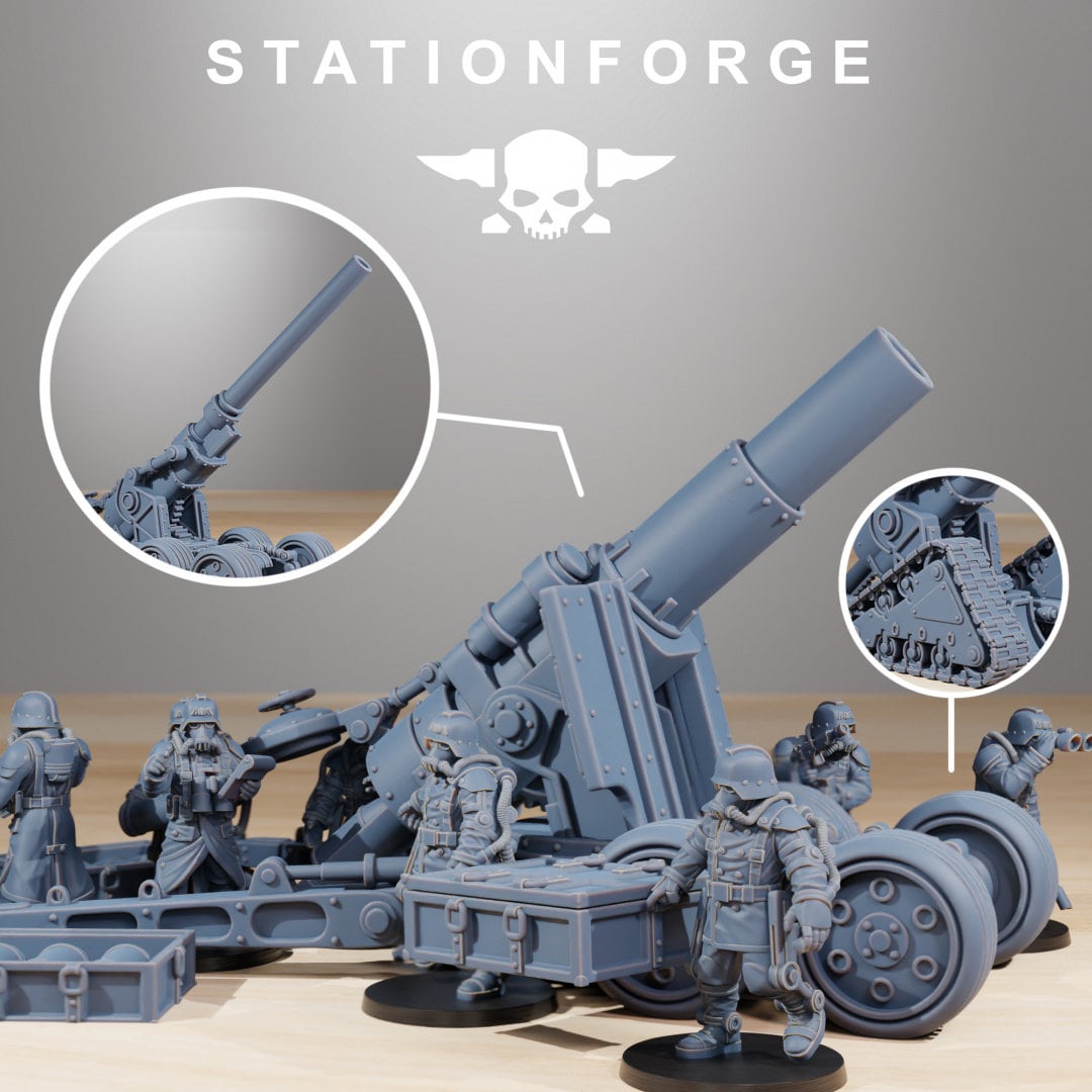 3D Printed Grim Guard Heavy Artillery by StationForge Miniatures