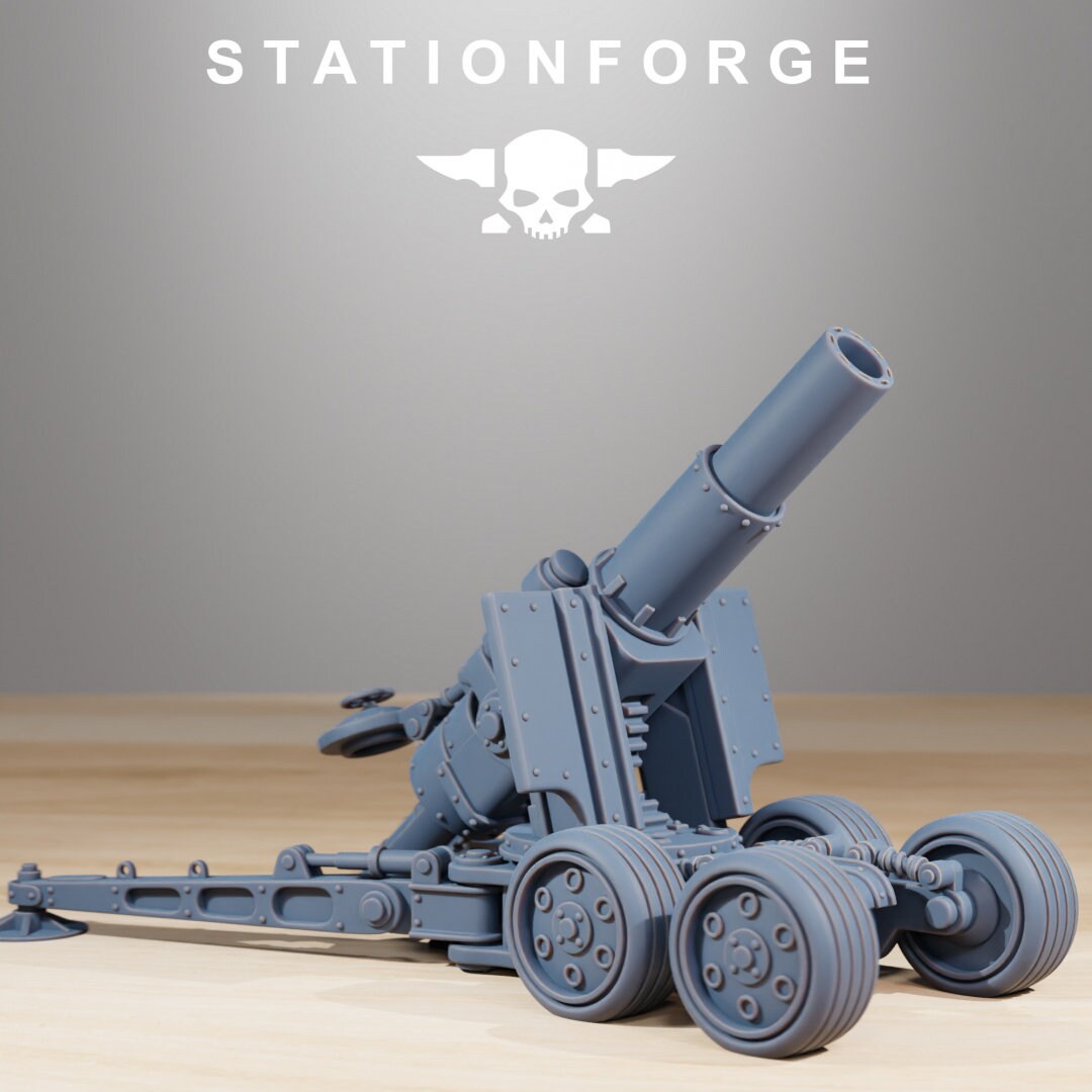 3D Printed Grim Guard Heavy Artillery by StationForge Miniatures