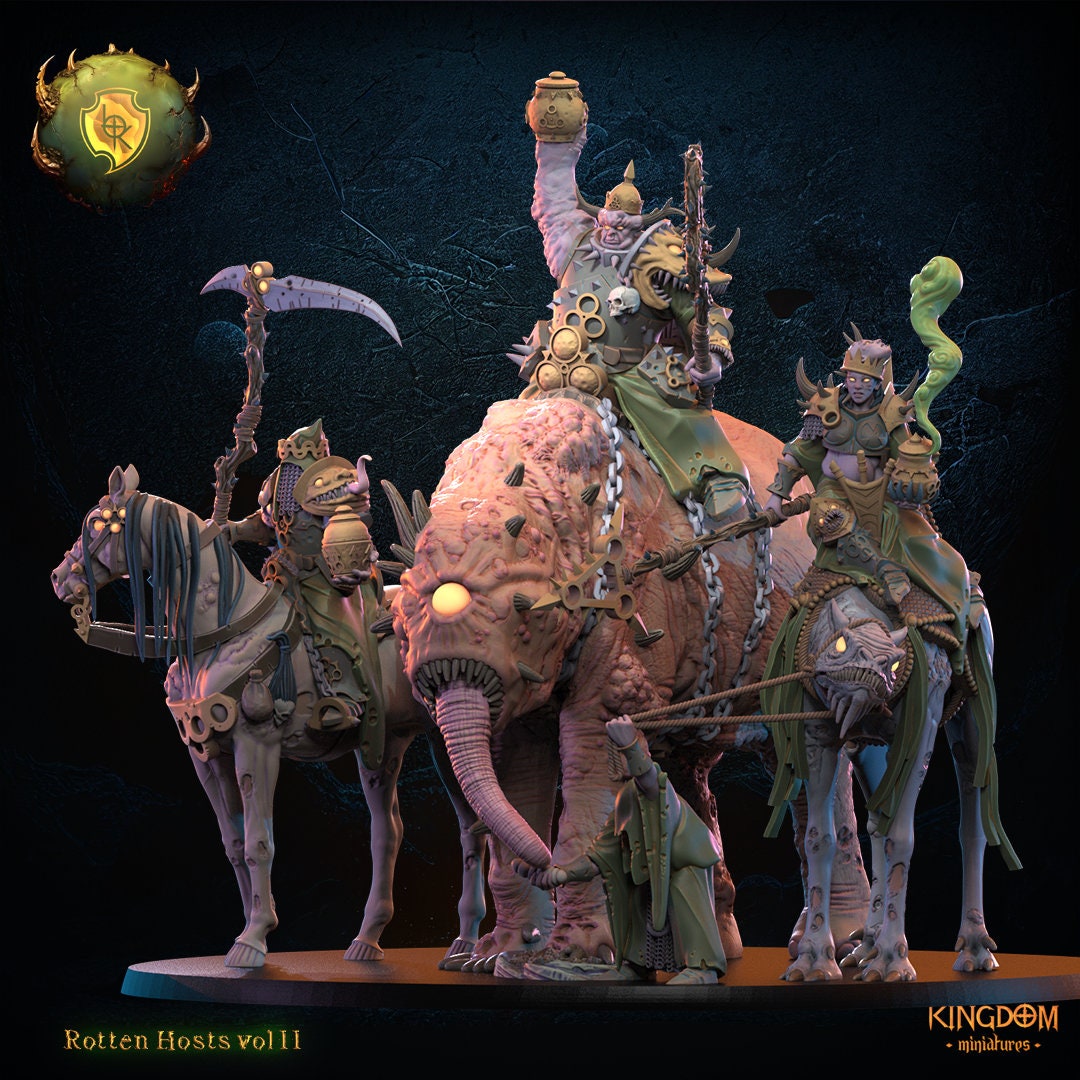 3D Printed Three Rotten Kings by Lost Kingdom Miniatures