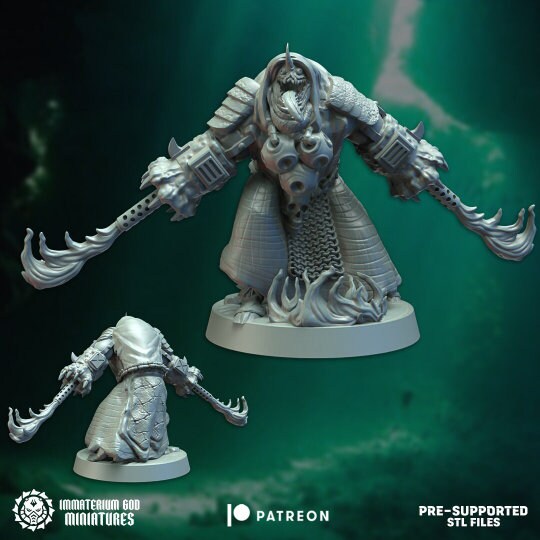 3d Printed Abyssal Pyromancer by Immaterium God Miniatures