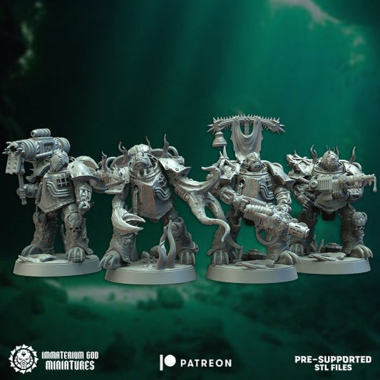 3d Printed Abyssal Champions x8 by Immaterium God Miniatures