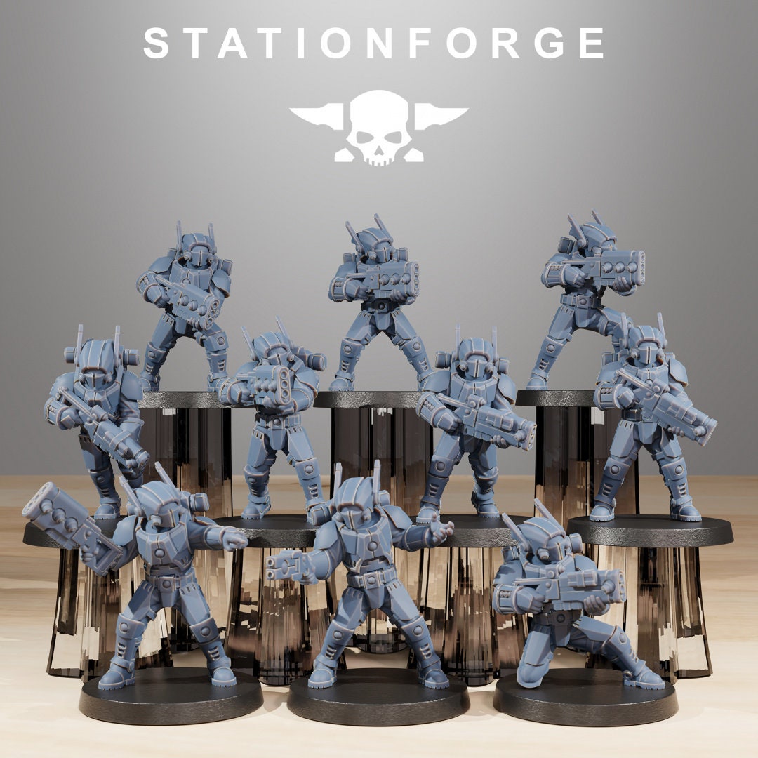 3D Printed Tarion Clone Infantry x10 by StationForge Miniatures