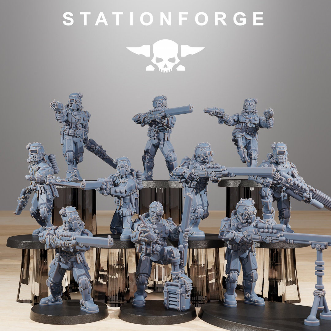 3D Printed Scavenger Security Patrol x10 by StationForge Miniatures